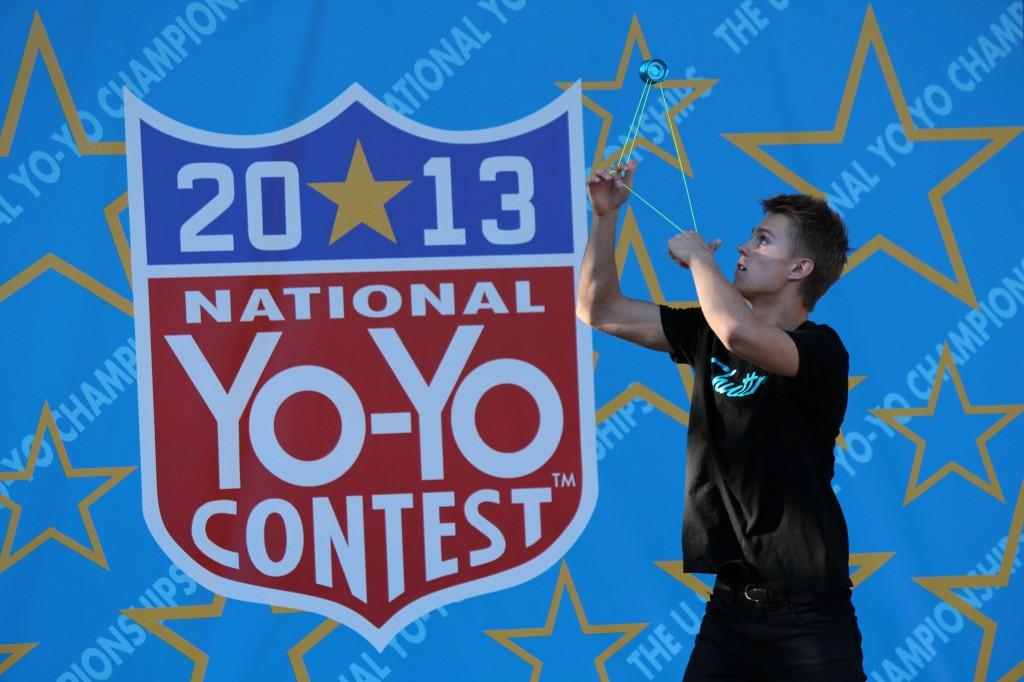 Photograph by Quinn Western Gentry Stein, a senior at Chico High School, winds up his next trick. Stein took first place on Saturday in the 1A division of the 2013 National Yo-Yo Contest.