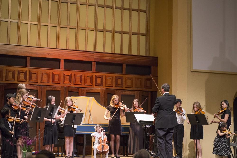 The advanced orchestra plays during the Going for Baroque concert on Friday night. Photo credit: Matthew Vacca