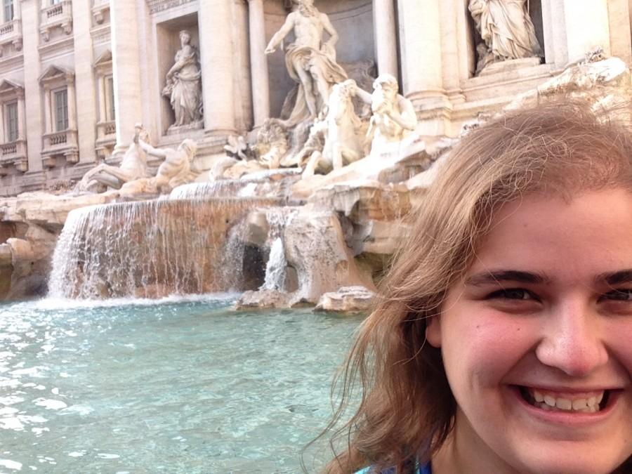 Orionite Michelle Manera at the Trevi Fountain in Rome.