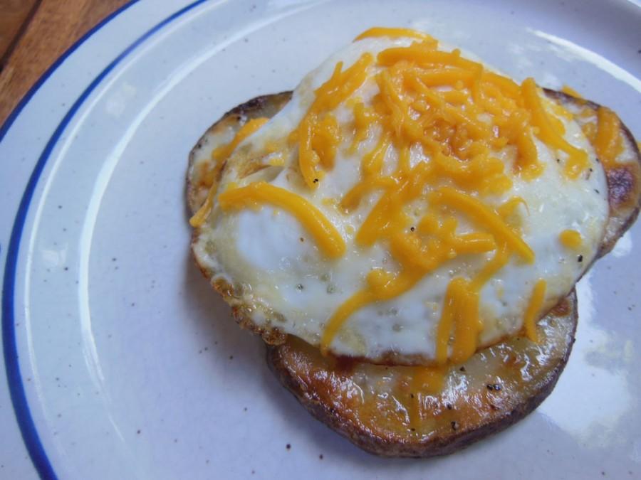 This potato breakfast sandwich is full of omega-3 fatty acids. Photo credit: Christina Saschin