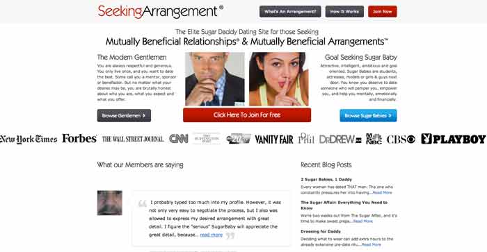 SeekingArrangement is a website where older wealthy singles hook up with younger people. The site is used by some college students looking to pay off college debt.