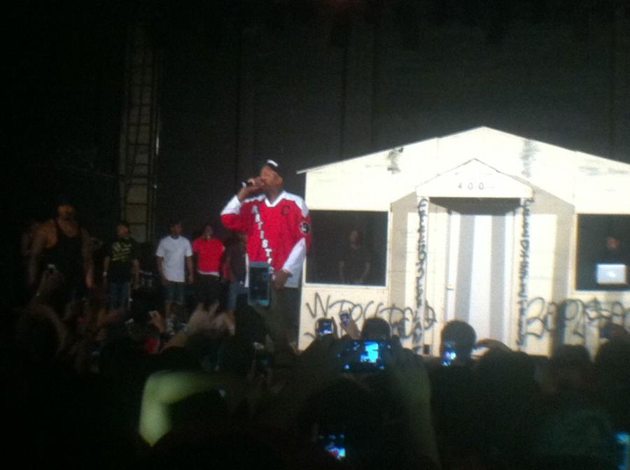 Hip-hop artist YG turns up up a sold out crowd Tuesday night at the Senator Theatre. Photo credit: Michael Quiring