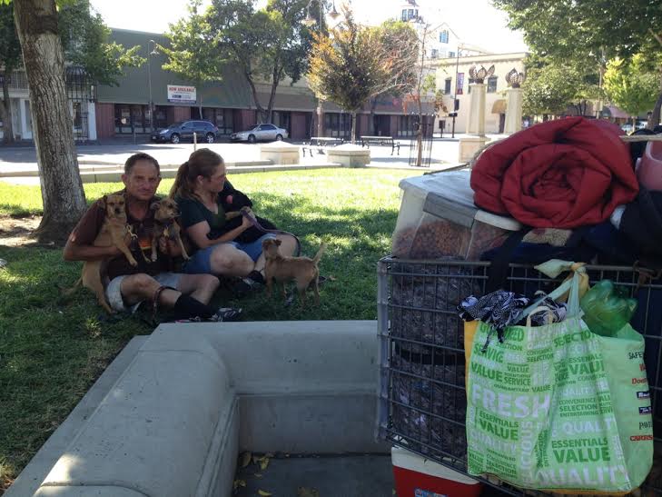 Williman Bowman and Teresa Oliver are both homeless individuals living on the streets of Chico. Photo credit: Madison Holmes