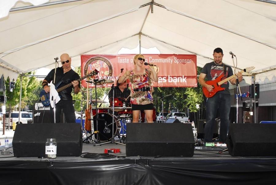 ALL FIRED UP!, a local rock cover band, performing last year at Taste of Chico in downtown Chico. Photo courtesy of Downtown Chico Business Association and Jon Yunker.
