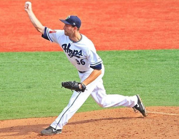 Former Chico State ace and current Hillsboro Hops minor league baseball player Nick Baker. Photo courtesy Nick Baker