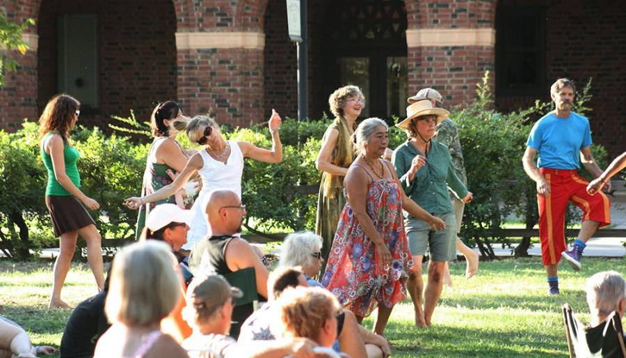 Residents of Chico dance and get to enjoy the On Ensemble at the Annual Chico Wold Music Festival on this Saturday September 14, 2014.