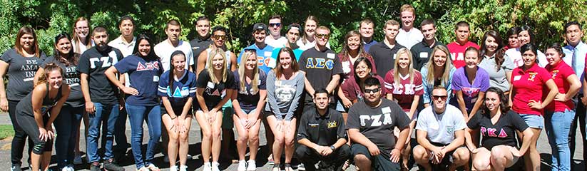 Chico State fraternity and sorority students. Photo courtesy of Chico State