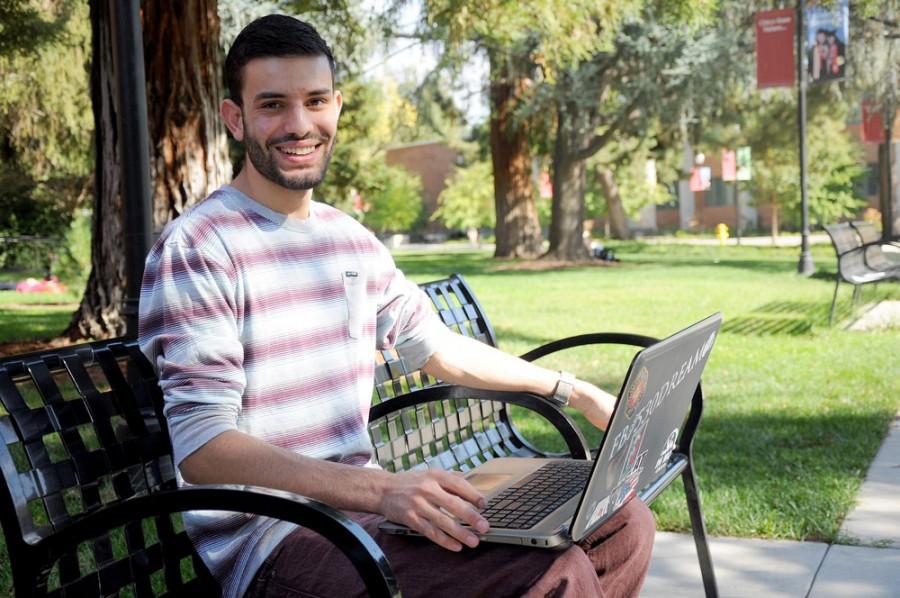 Hakeem Saleh, a junior business administration major, shares his Palestinian roots. Photo credit: Annie Paige