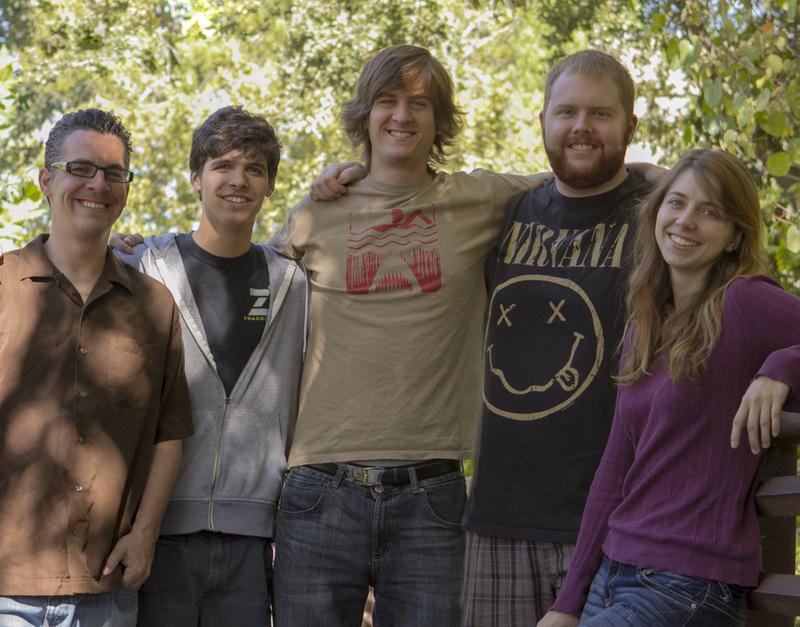 The Mathamanimals placed third in the animation competition, which was the first time they ever competed. From left to right: Todd Olson, Zachary Polic, Kevin Hand, Sean Roberts and Brittany Keyes. Photo credit: Taylor Sinclair
