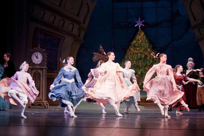 Jenna Large, center, dances in a previous Chico Community Ballet performance of The Nutcracker at Laxson Auditorium. Large returns for this years performances of the holiday classic Dec. 4-7. Photo courtesy of Chico Performances.
