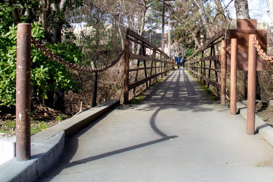 The bridge clears up as students head to class. Photo credit: Trevor Yale Ryan