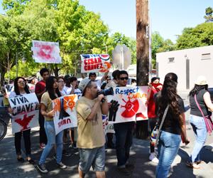 M.E.Ch.A. marches to inform locals about Cesar Chavez