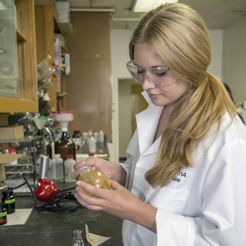 Natalie Holmberg-Douglas,  a senior biochemistry and animal science major, is working with multiple colleges at Chico State to work with animals and research cures for cancer. Photo courtesy of Natalie Holmberg-Douglas.