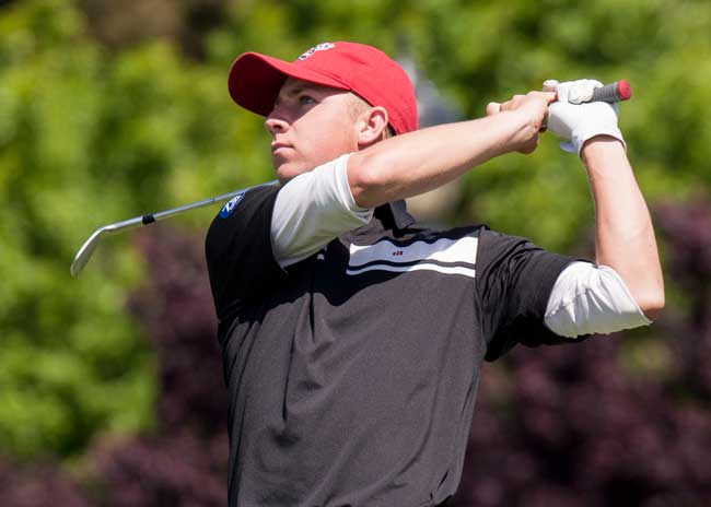 Junior golfer Alistair Docherty is currently ranked 15th in the nation by Golfstat. Docherty won his first CCAA tournament on April 21. Photo Courtesy: Chico Wildcats