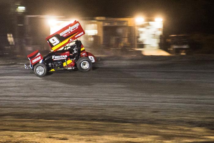 Definitely the fastest cars on the track, the 410 Sprints were also the loudest. Photo by Trevor Ryan