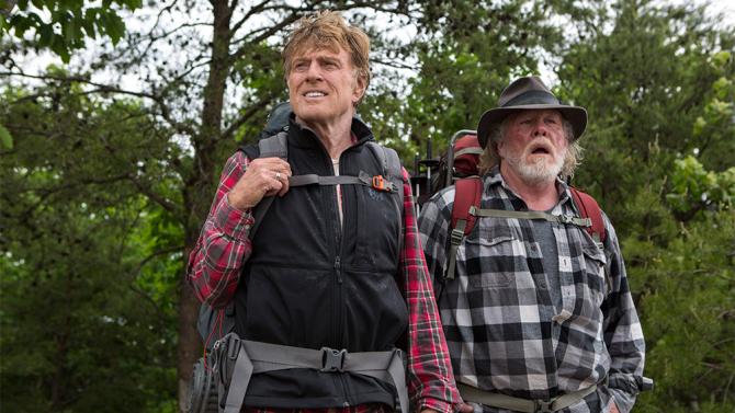 Robert Redford and Nick Nolte are childhood friends who come together to hike the Appalachian Trail in A Walk In the Woods. Photo courtesy of Broad Green Pictures.