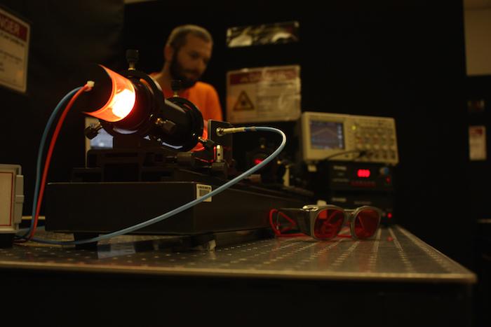 The physics department recently received an update to its technology in the form of lasers and optic systems. Photo credit: Allisun Coote
