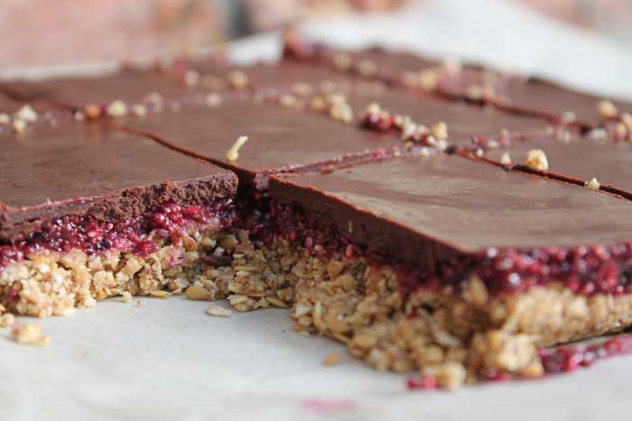 The healthy, simple and delicious chocolate, chia, almond bar. Photo credit: Grace Kerfoot
