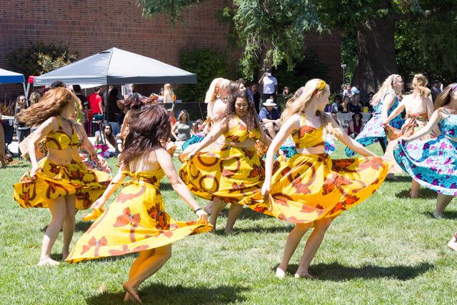 The Afro-caribbean dance class came out and performed for an audience. Photo credit: Ryan Corrall