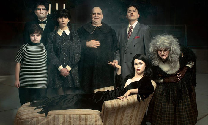 Photo by Aaron Draper of The Addams Family cast from the Chico State School of the Arts Facebook page