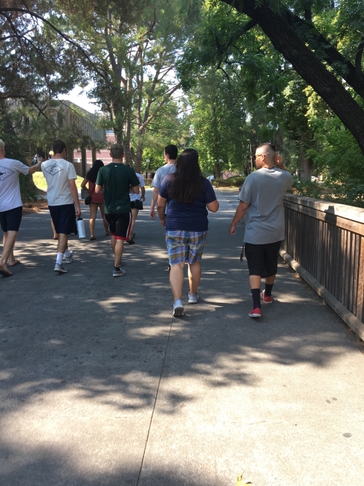 Students and Parents walk through Chico State to find classes. Photo credit: Amber Martin