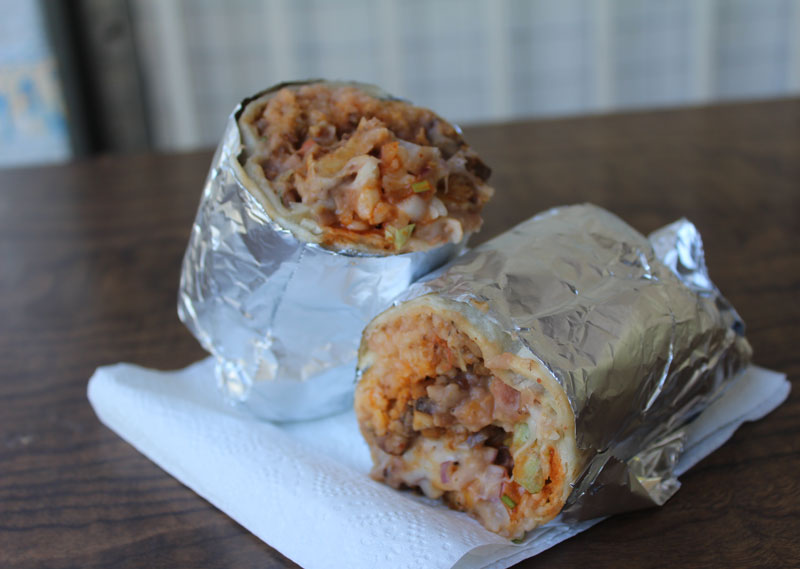 Burrito from Gordo Burrito located on Pine and 9th street. Photo credit: Matthew Manfredi