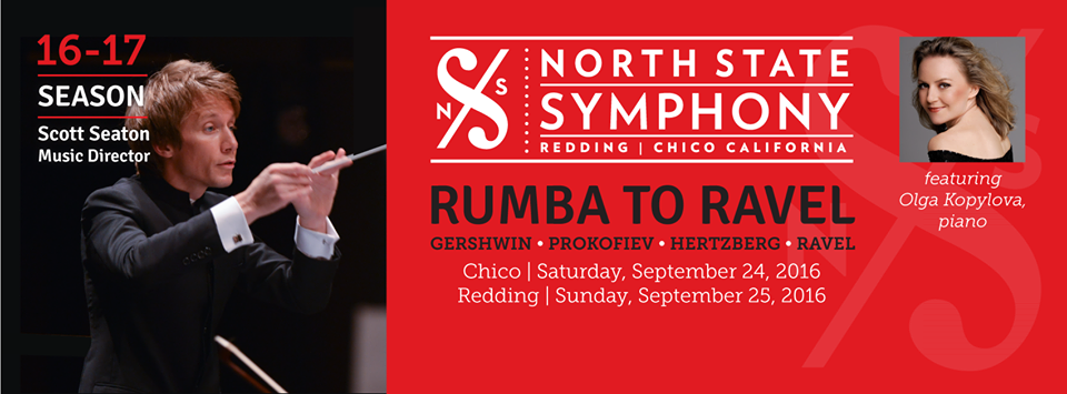 Promotional photo for "Rumble to Ravel" via the official North State Symphony Facebook Page.