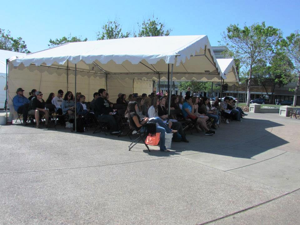 Students at last year's Great Debate. Photo credit: Courtesy of Sue Peterson