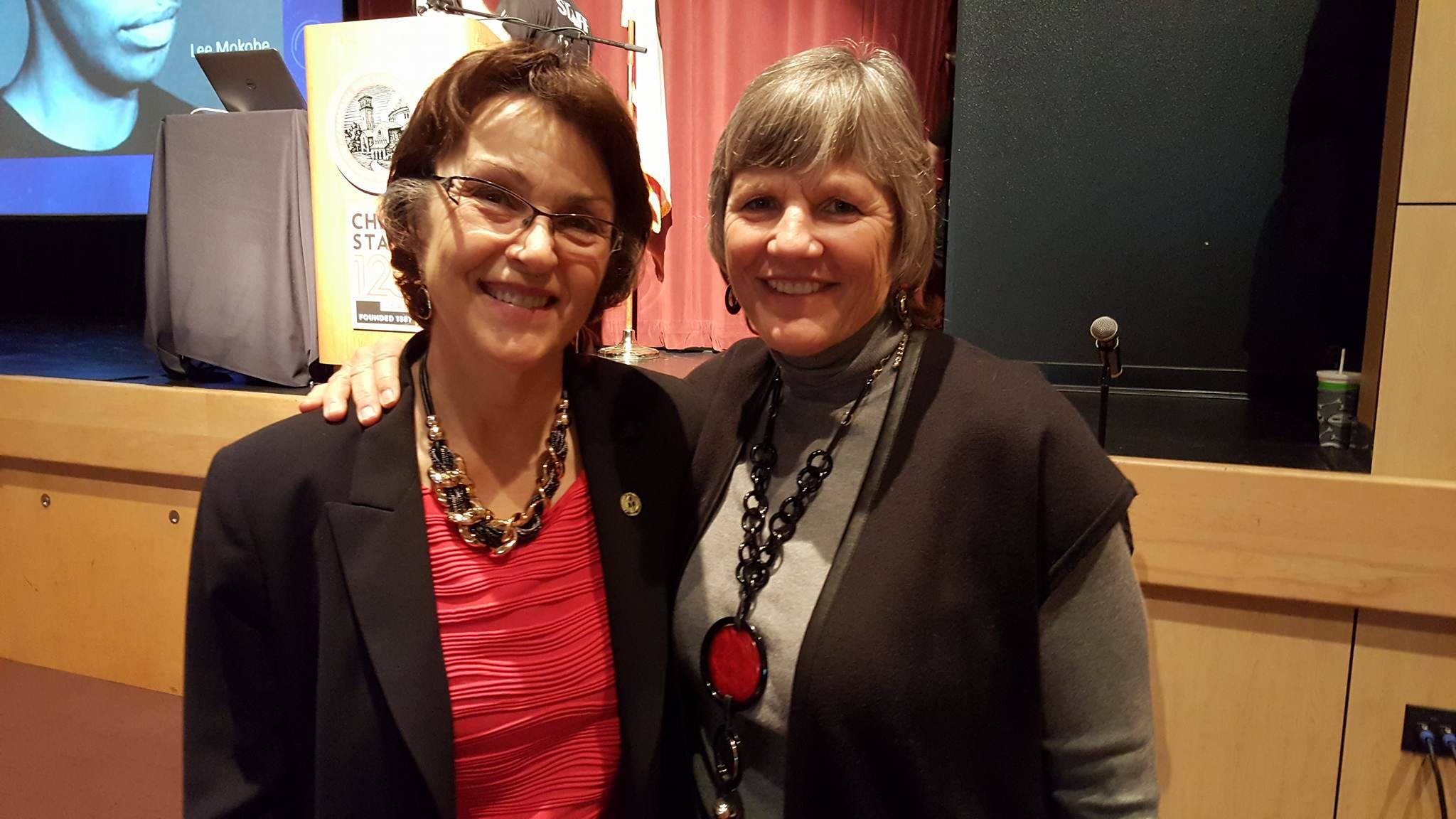 Gayle Hutchinson and her partner Linda Allen Photo credit: Lucas Moran