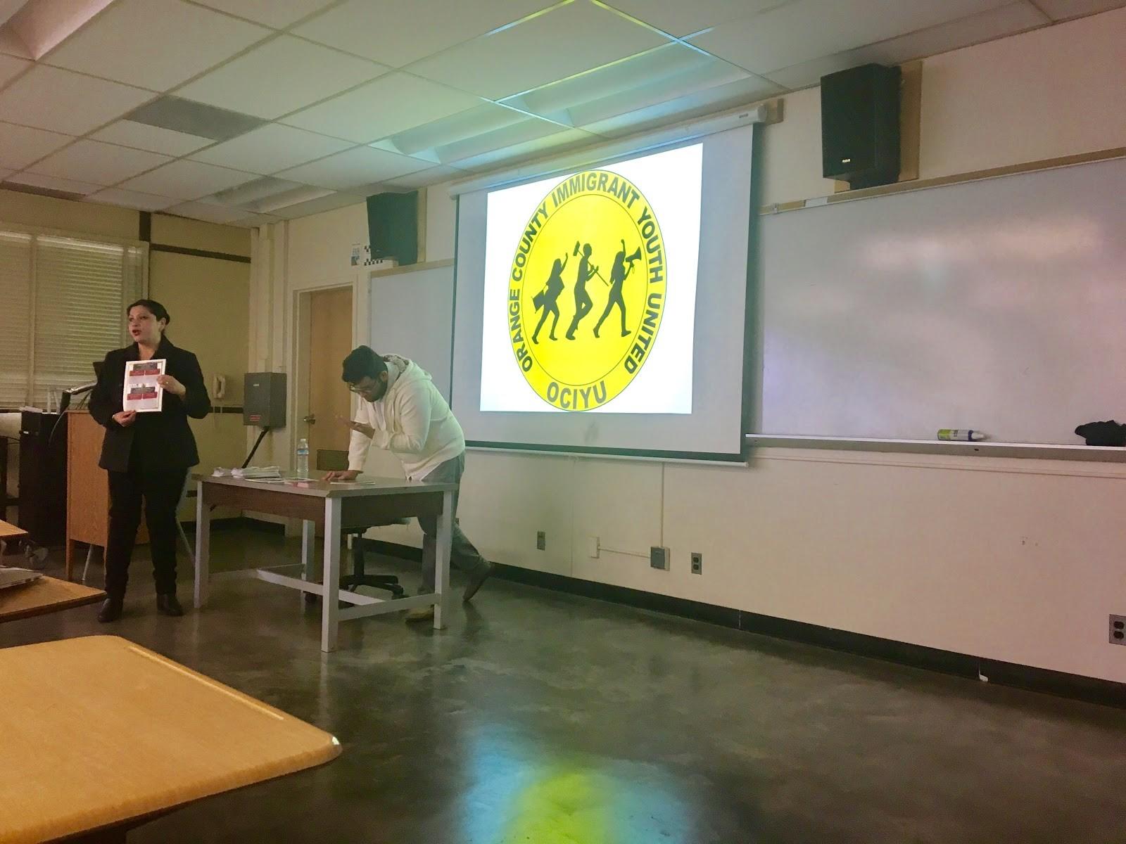 Know your rights workshop with Elizabeth Alaniz and Aldo Photo credit: Allison Clark