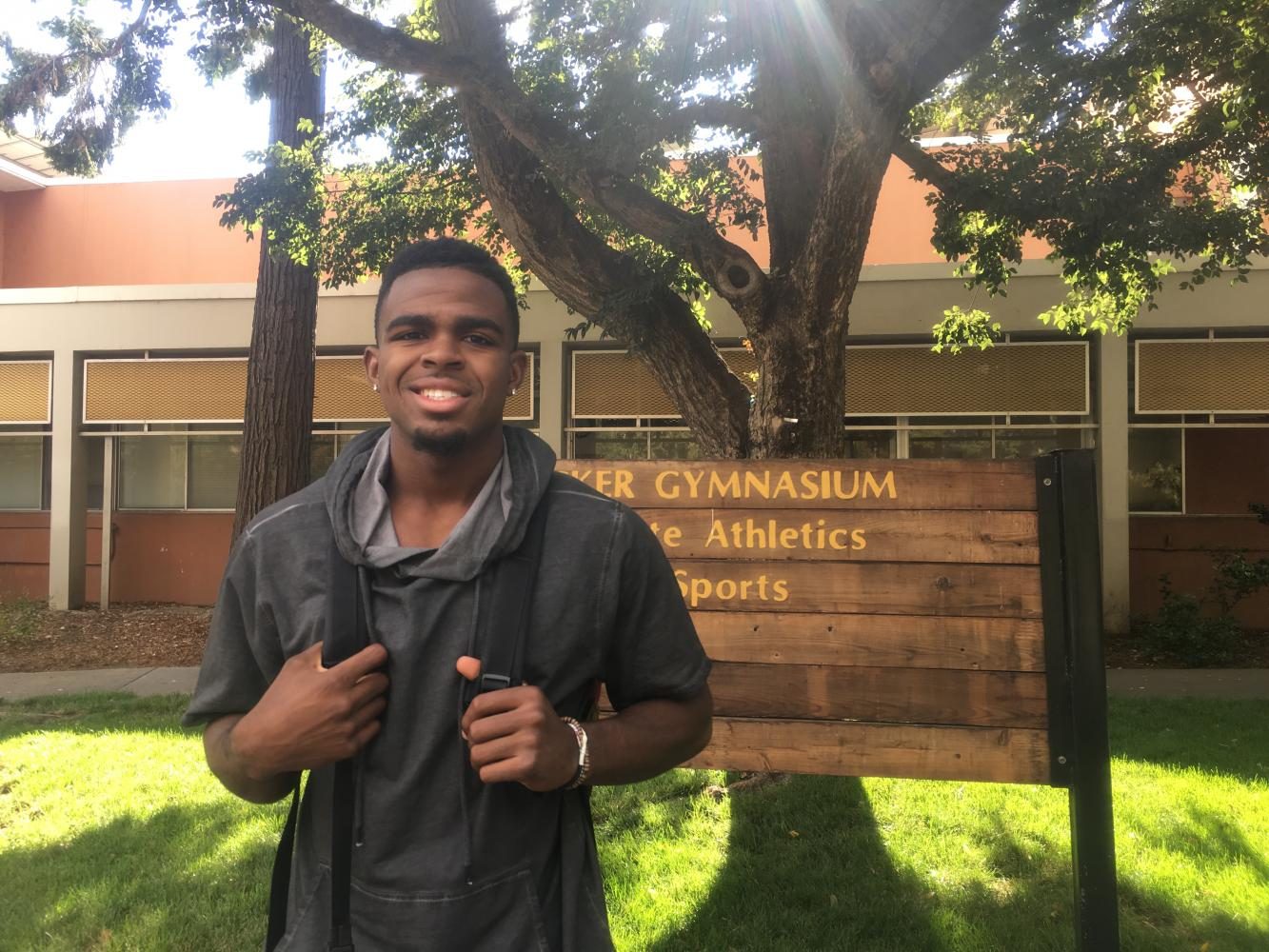 Jaylen, a Chico State senior, helped create the free entertainment app ENT Now. Photo credit: Natalie Hanson