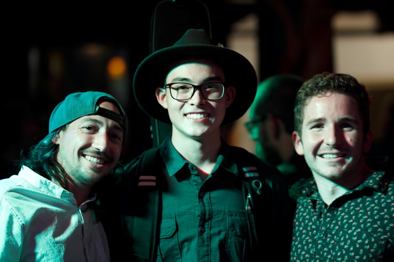 Photo of Chico Unplugged winners (from left to right: Bradley Relt, Jared Kreuzberger, Thom Lacalle) Photo credit: Caitlyn Young