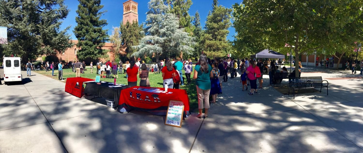 The+campus+community+expressed+solidarity+at+Chico+State+for+undocumented+students.+Photo+credit%3A+Luke+Dennison