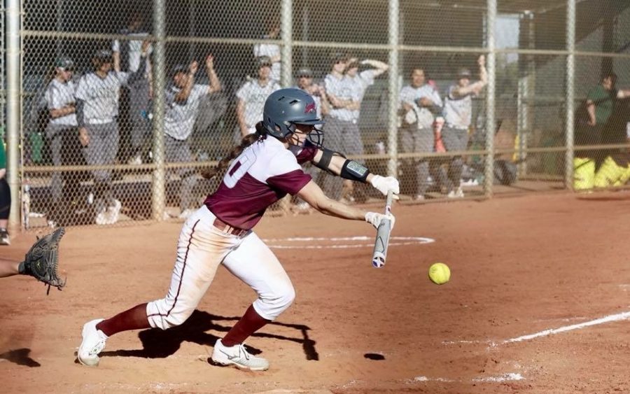 Kristin Worley in an at bat against Eastern New Mexico at the Desert Stinger Classic in Las Vegas. Photo Courtesy: Janna Weiss Photography