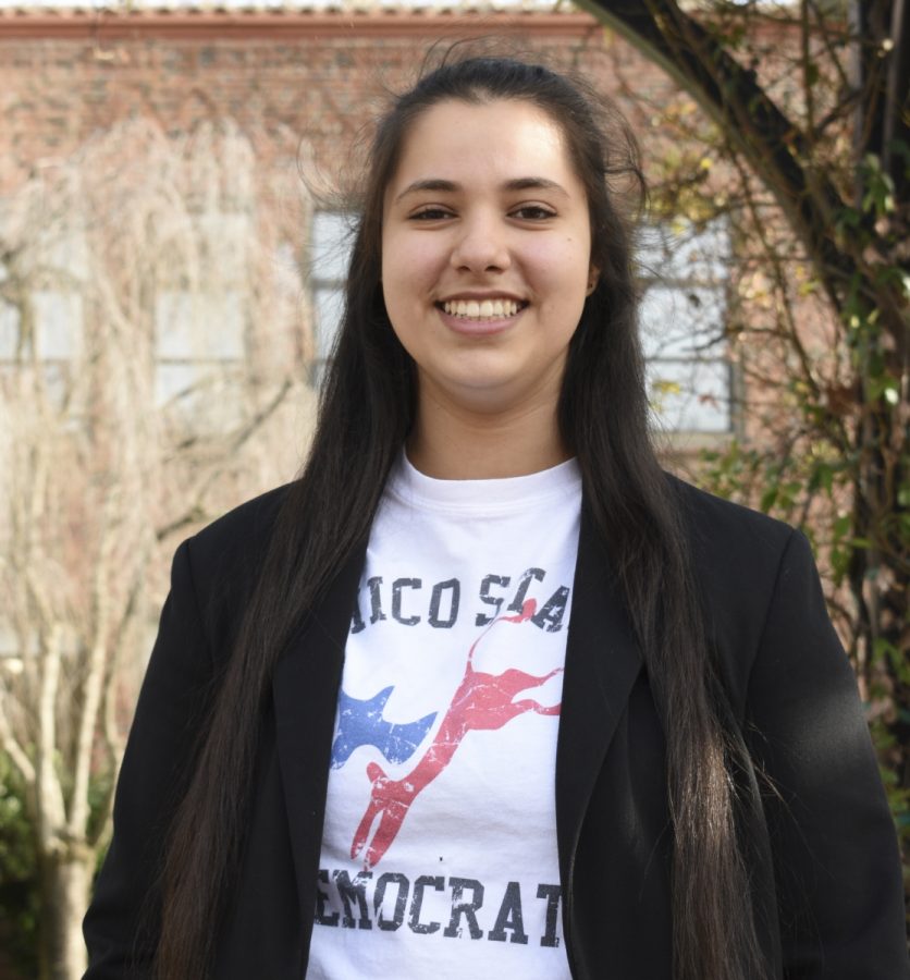 Brigitte Dahrouj encourages all students that are interested in politics to come to a Democratic Club meeting. The club meets every Thursday at 6 p.m. in Butte 223. Photo credit: Alex Grant