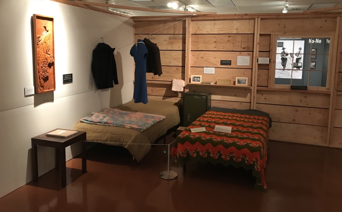 Replica of a barrack from the Tule Lake Relocation Center. Photo credit: Angel Ortega