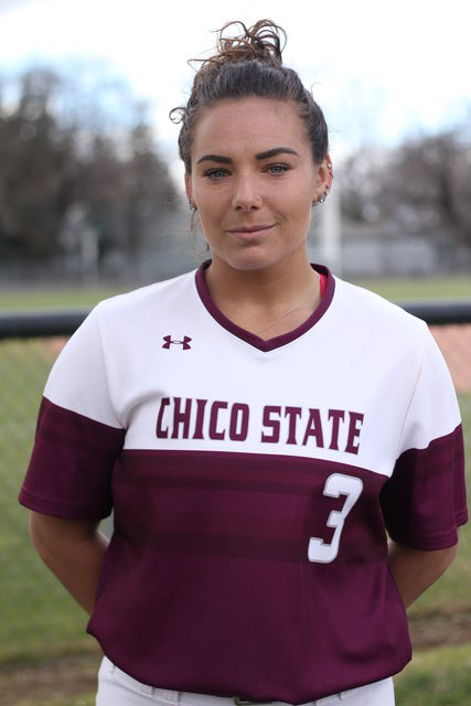 Haley Gilham is the pitcher on the Chico State softball team. Photo credit: Caitlyn Young