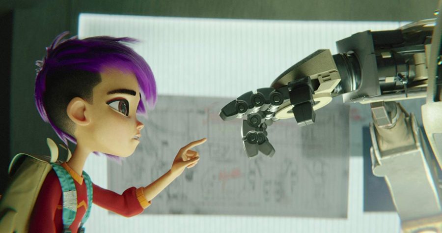 A scene from the new animated film from Netflix, Next Gen.