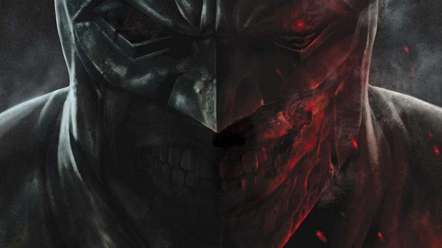 The cover art for Batman:Damned a new graphic novel series. 

Image by DC.