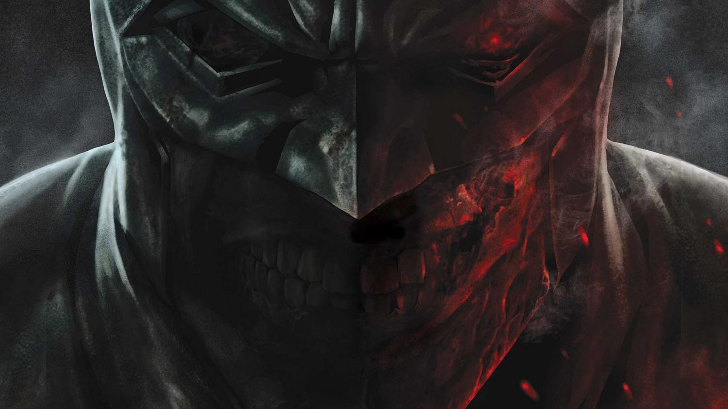 The cover art for "Batman:Damned" a new graphic novel series. 

Image by DC.
