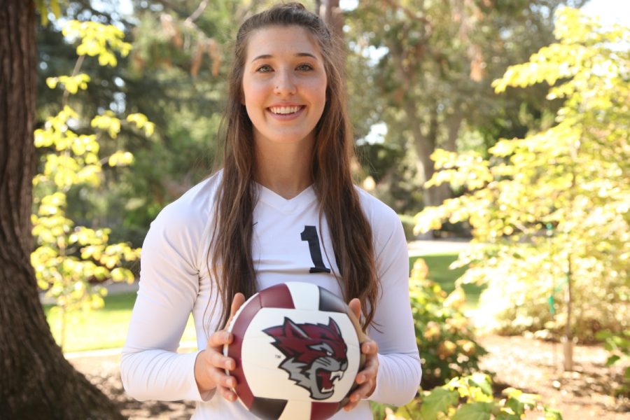 Bekah Boyle leads the Chico State volleyball team in kills so far this season. Photo credit: Amy Heckeroth