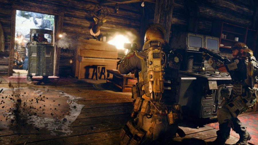 A firefight in a cabin, why not?
Image courtesy of Activision