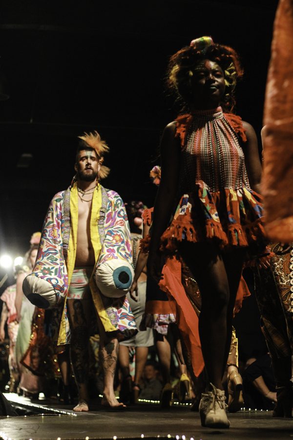 Models walking down the runway during Chikoko's Evoke-an Experimental fashion show Photo credit: Tara Killoran