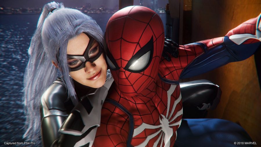 Black Cat and Spider-Man in the new PS4 game. Image from Playstation.