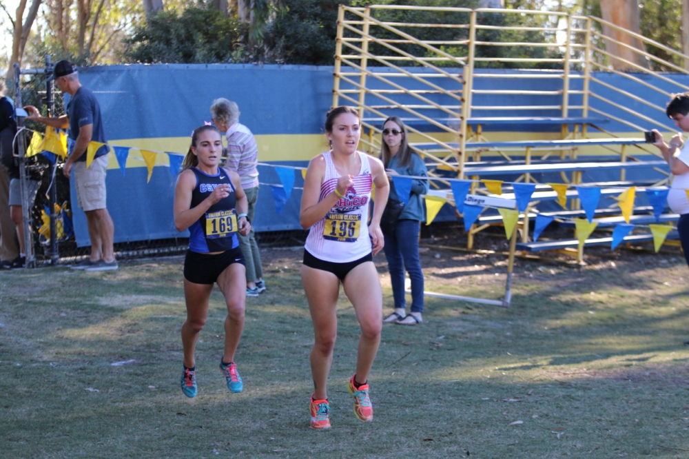 Chico State's Kayden Carpenter stays ahead of her opponent in the Triton Classic in this archived photo. Image from Gary W Towne.