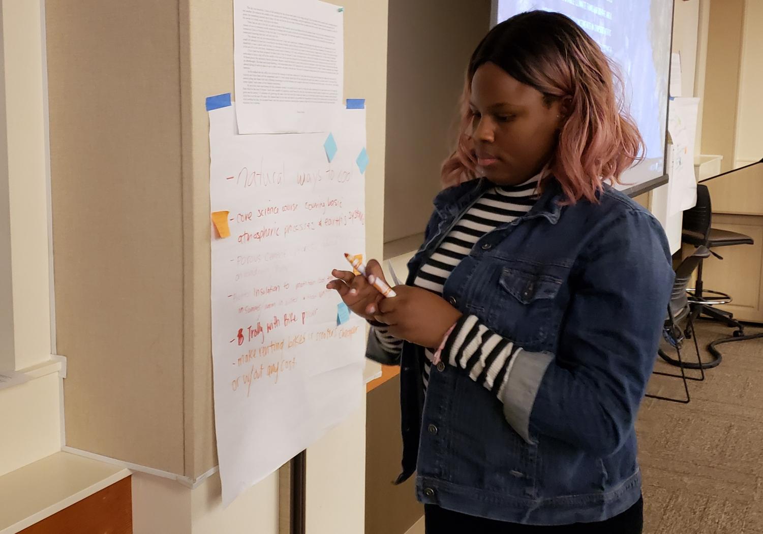 Demondra Martin adds her idea to include in a resolution to the university on acting on climate change. Martin wrote that scooters and bikes need to be available for rent, and cheaply Photo credit: Josh Cozine