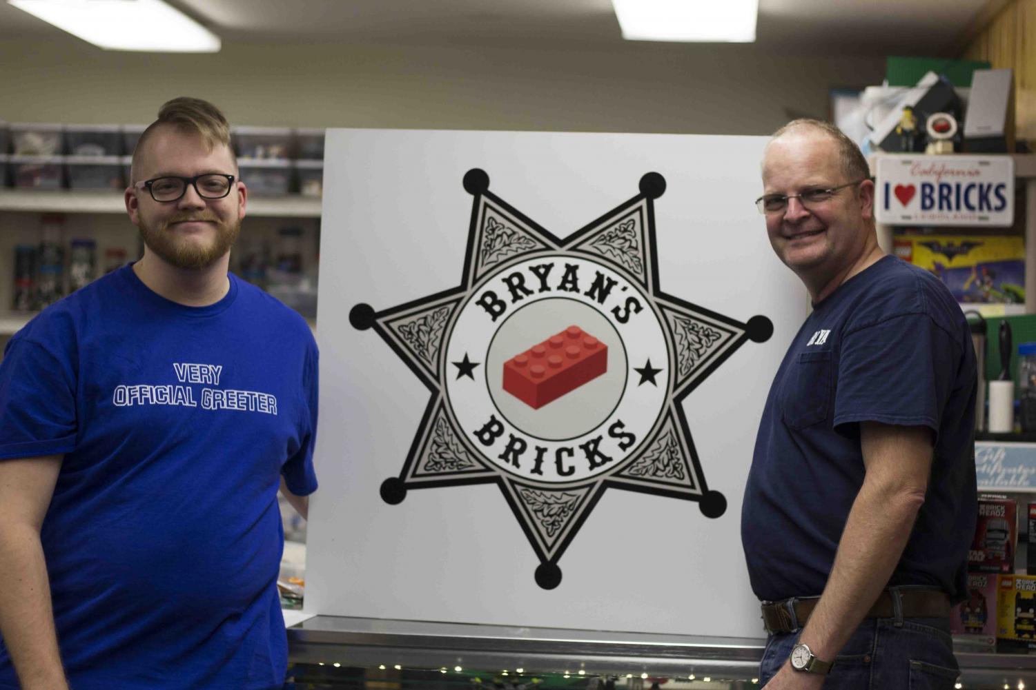 Bryan Marshall (right) and Jason Threewit have opened up Bryan's Bricks to children affected by the Camp Fire. Photo credit: Brian Luong