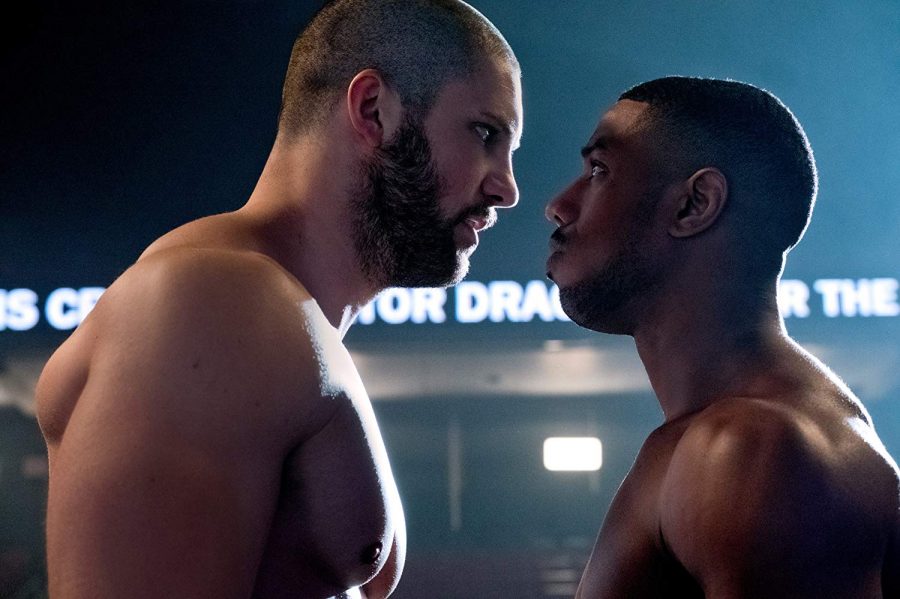 Creed and Drago face off in the ring. image from imdb.com