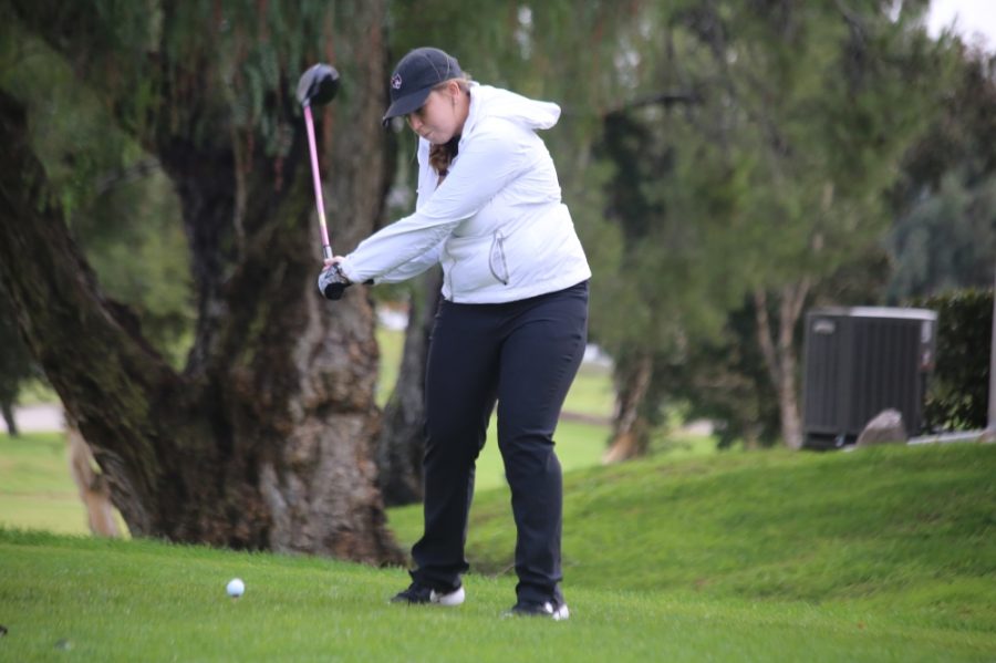 Brittany OBryant dropped a pair of birdies and shot a 3-over par 75 and that was good enough for sixth place on the individual leaderboard for day one of the Mikuni Sushi Shootout.
 Image credit: Chico State Sports Information