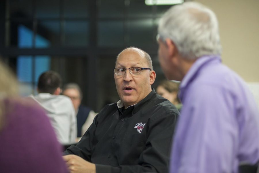 Jay Friedman works with alumni at Chico State and attended the strategic planning meeting Wednesday night. Photo courtesy Ryan Mccasland